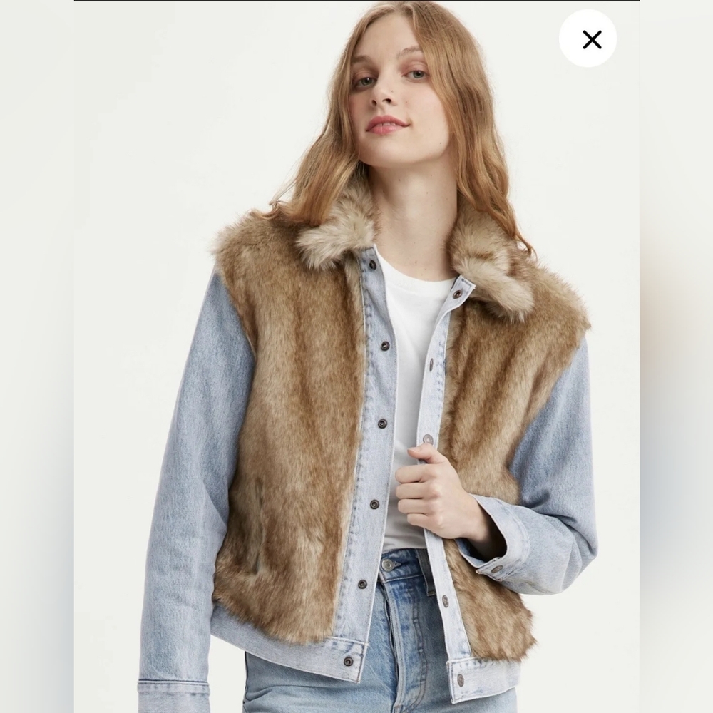 Levi's Faux Fur Jean Jacket NWT